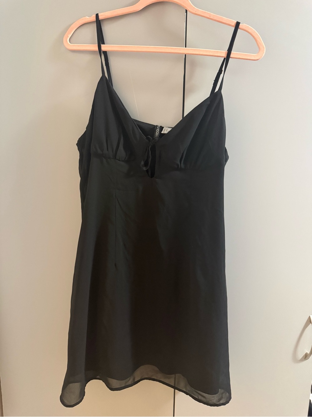 H&M Black Spaghetti-Strap Slip Dress